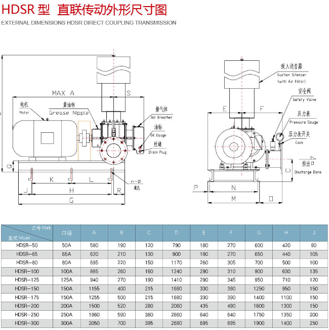 羅茨風機（直聯傳動）